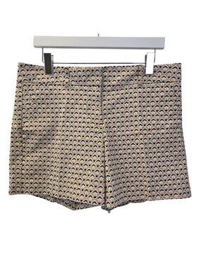 Ann Taylor Factory Fleur de Lis Print Chino Shorts Size 8